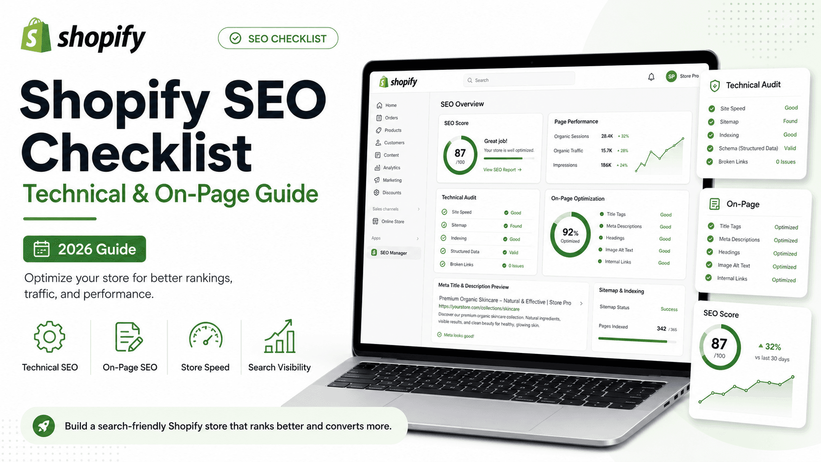 Shopify SEO Checklist 2026: Technical and On-Page Guide