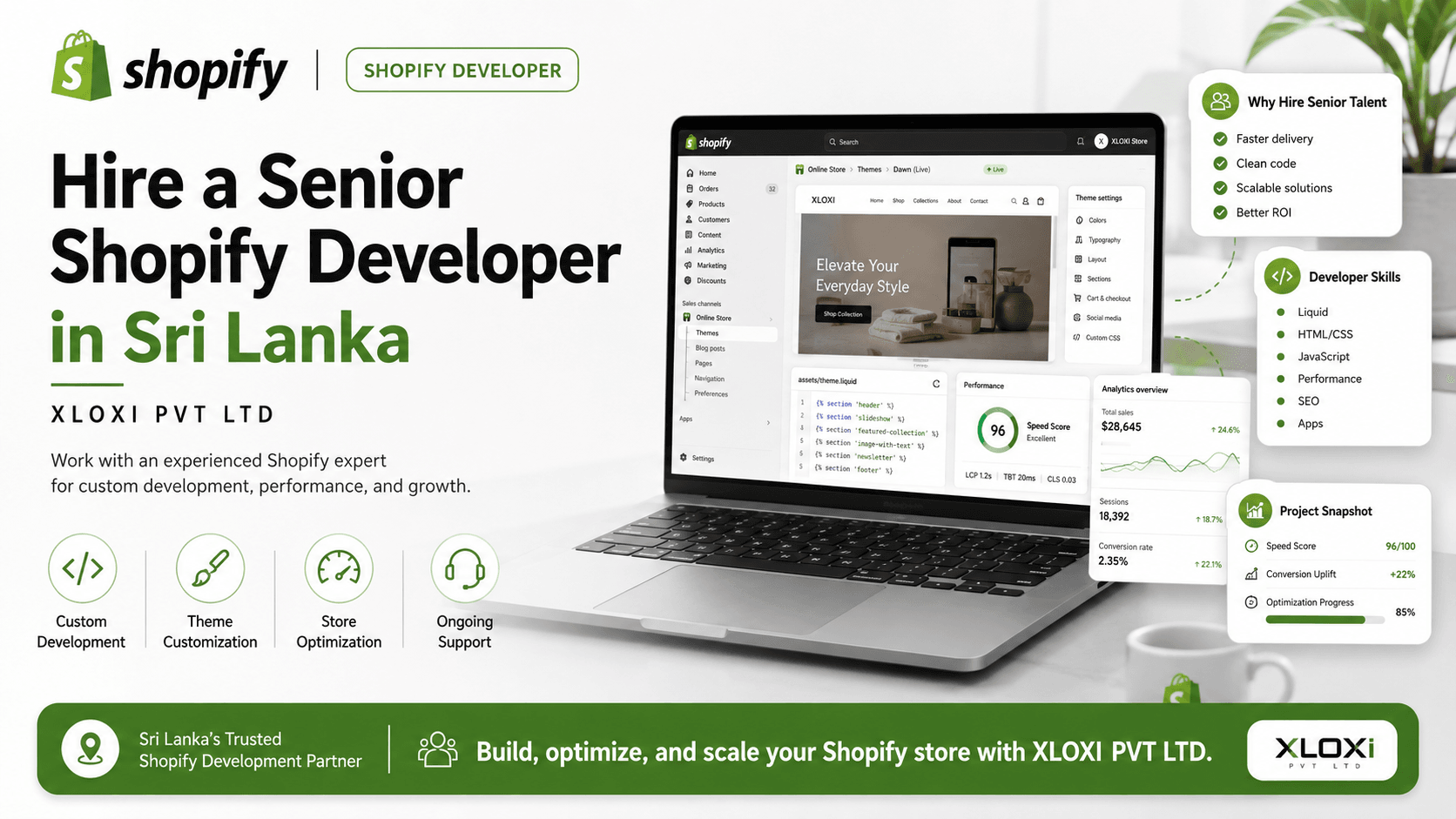 Hire a Senior Shopify Developer in Sri Lanka | XLOXI PVT LTD